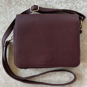 Brand New Karla Hanson Madison Organizer Crossbody Bag RFID Blocking Plum Purse